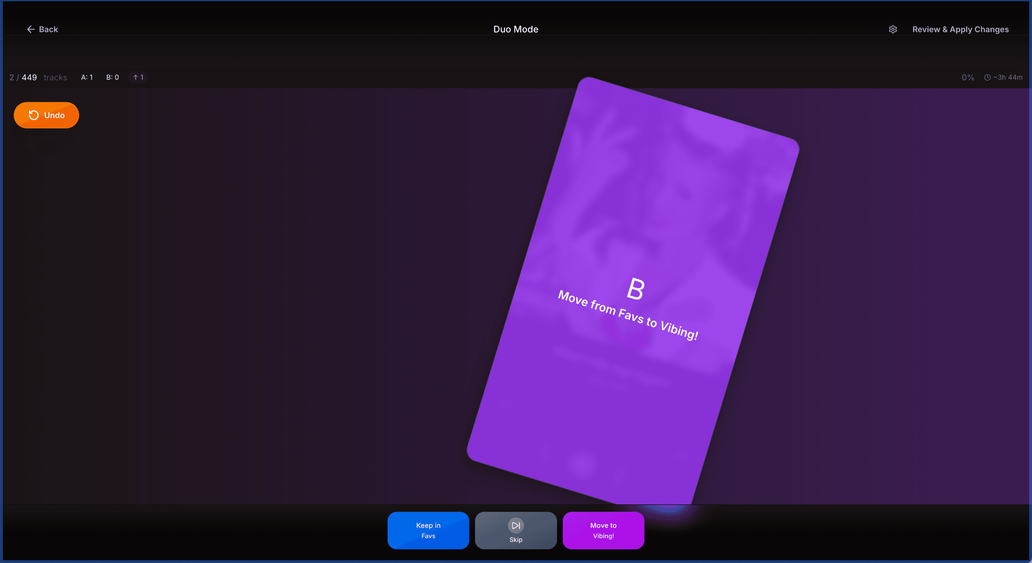 Playlist Swiper — gallery visual