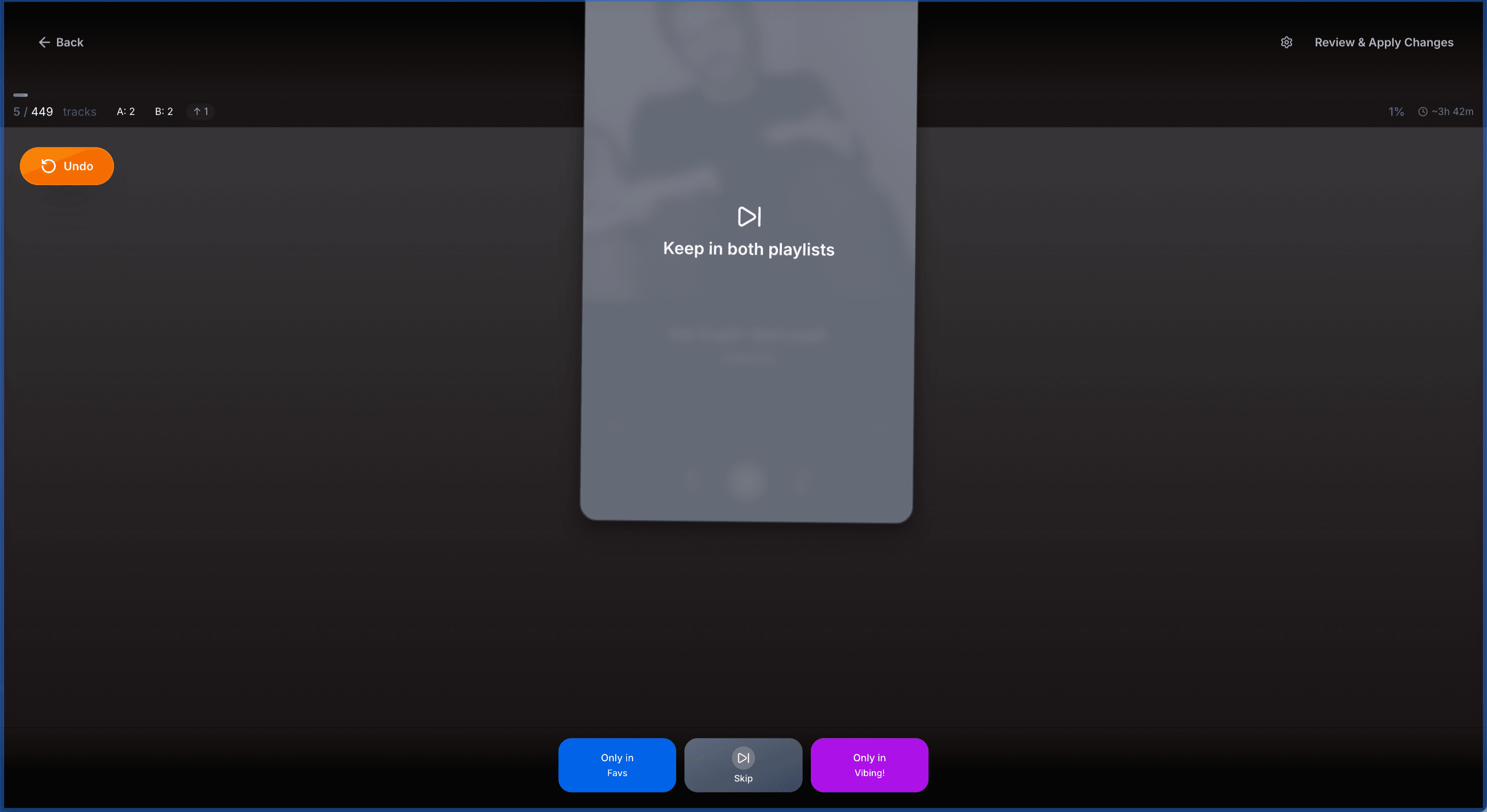 Playlist Swiper — gallery visual