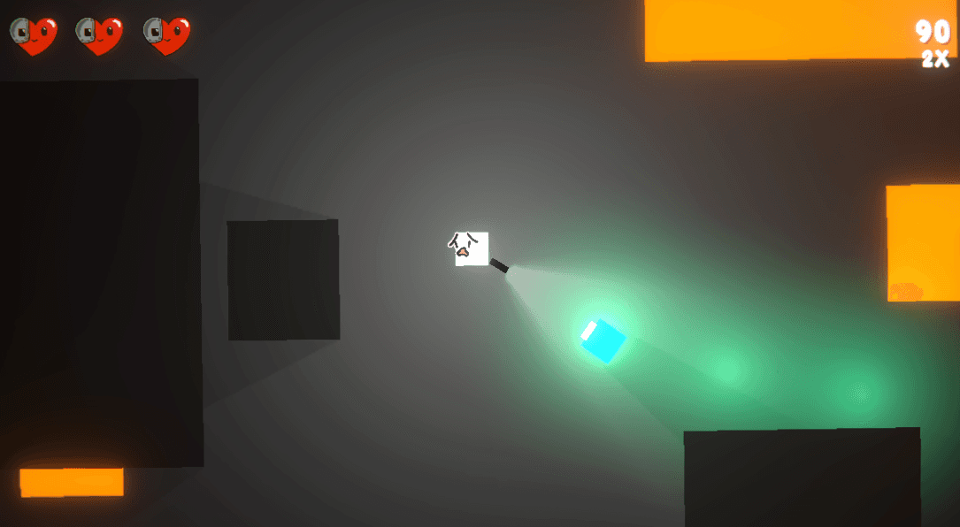 Cubey the Horrified AI, and I — gallery visual