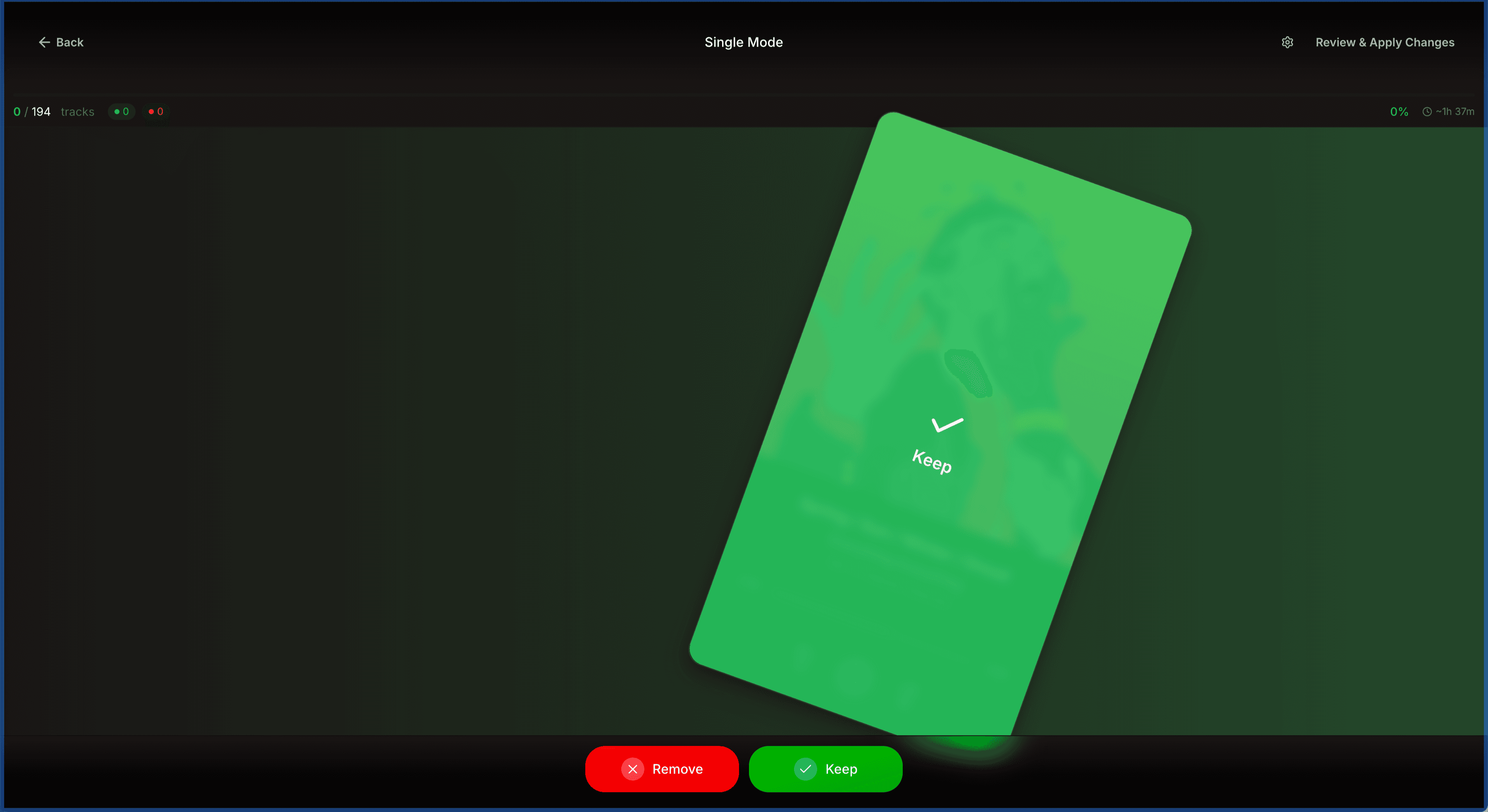 Playlist Swiper — gallery visual
