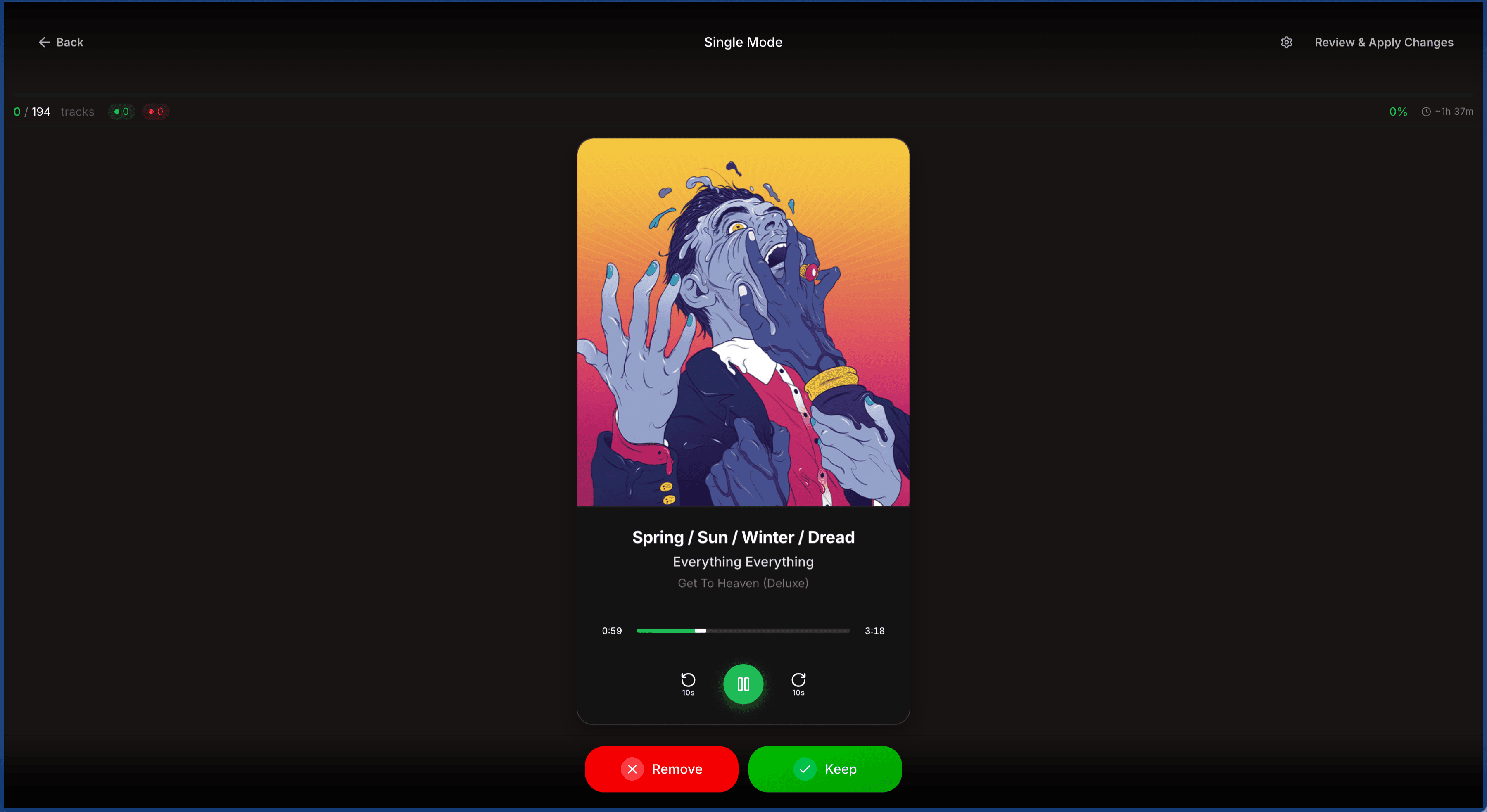 Playlist Swiper — gallery visual