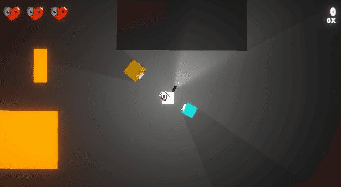 Cubey the Horrified AI, and I — gallery visual