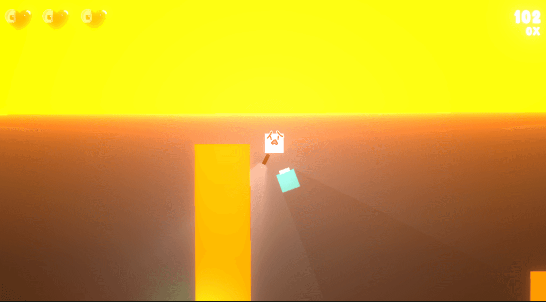 Cubey the Horrified AI, and I — gallery visual