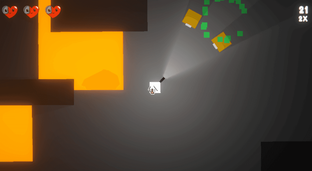 Cubey the Horrified AI, and I — gallery visual