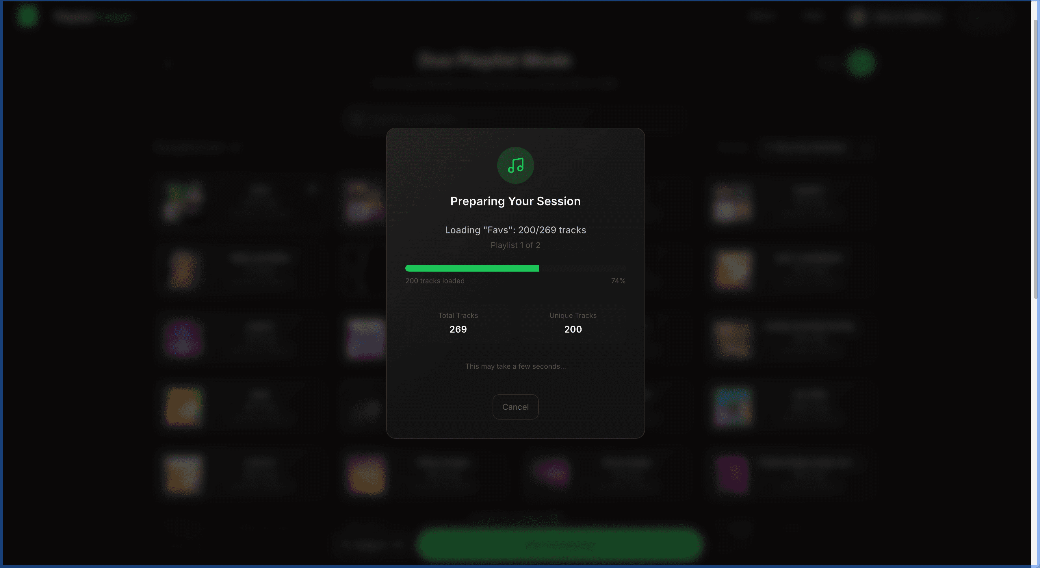 Playlist Swiper — gallery visual